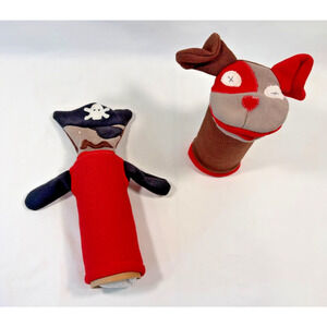 Cate & Levi Collection Hand Puppets Puppy Pirate - Handmade